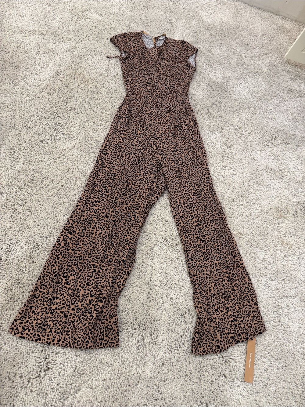 Reformation Leopard Print Wide-Leg Jumpsuit - Brown